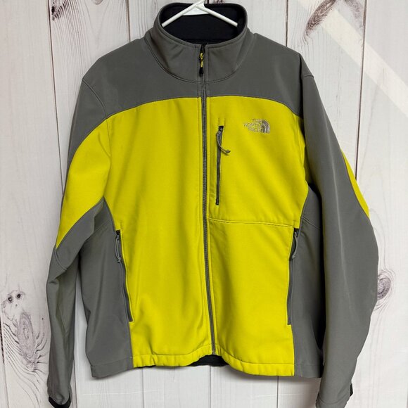The North Face Men’s L Apex Bionic Soft-Shell Jacket – Yellow/Light Gray - Picture 1 of 14